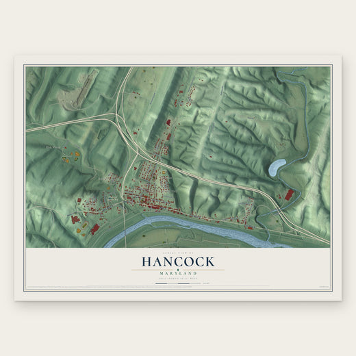 Hancock, Maryland map print, the full design