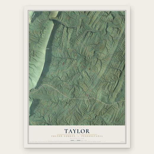 Taylor, Fulton County, Pennsylvania map print, the full design