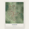Armour, South Dakota map print, the full design