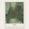 Drew, Mississippi map print, the full design