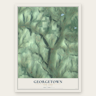 Georgetown, New York map print, the full design