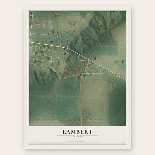 Lambert, Missouri map print, the full design