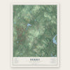 Derry, New Hampshire map print, the full design