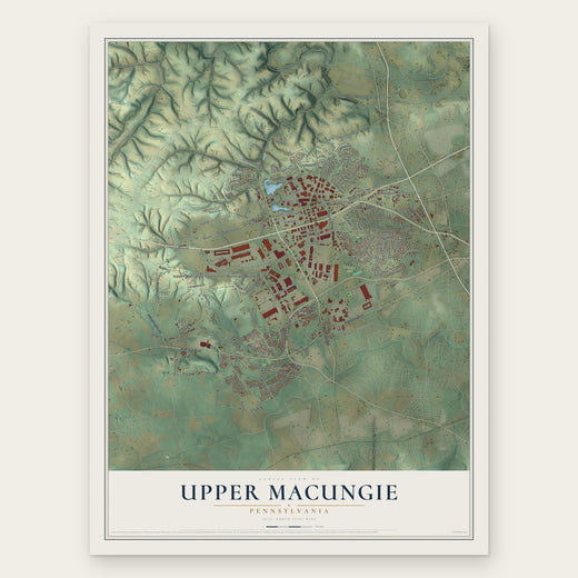 Upper Macungie, Pennsylvania map print, the full design