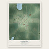 Vienna, South Dakota map print, the full design