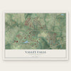Valley Falls, South Carolina map print, the full design