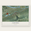 Castanea, Pennsylvania map print, the full design