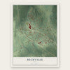 Beckville, Texas map print, the full design