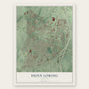 Dunn Loring, Virginia map print, the full design