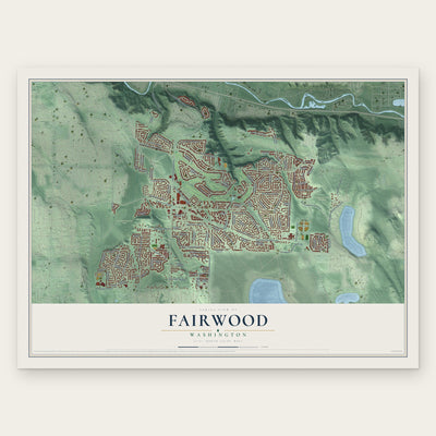 Fairwood, Washington map print, the full design