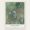 Maple Grove, Minnesota map print, the full design