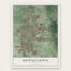 Buffalo Grove, Illinois map print, the full design