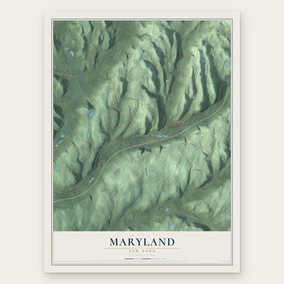 Maryland, New York map print, the full design