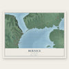 Bernice, Oklahoma map print, the full design