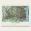 Alexandria, Virginia map print, the full design