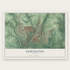 Newington, Virginia map print, the full design
