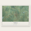 Viola, Arkansas map print, the full design
