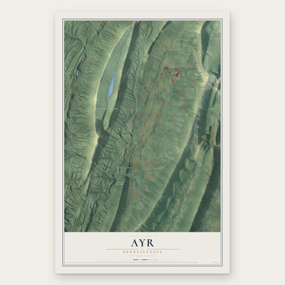 Ayr, Pennsylvania map print, the full design