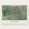 Brentwood, New York map print, the full design