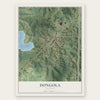 Dongola, Illinois map print, the full design