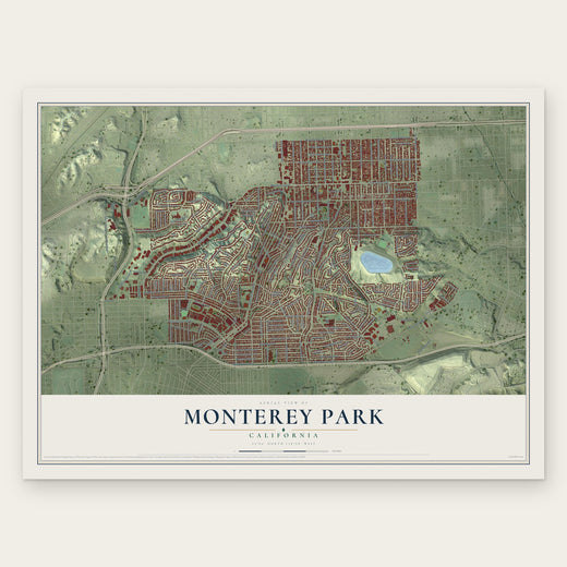 Monterey Park, California map print, the full design