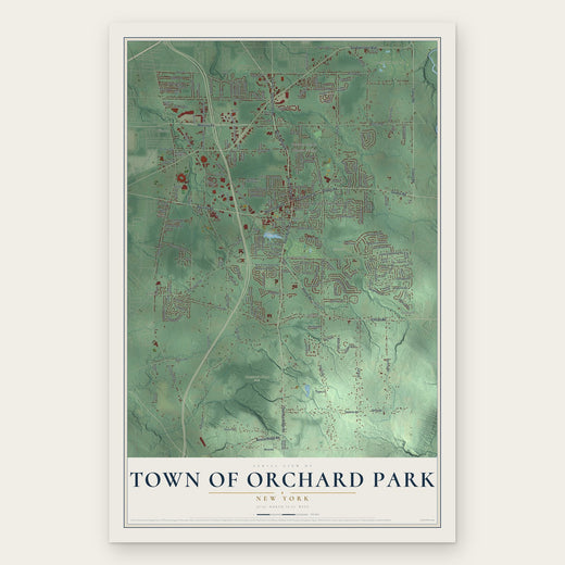 Town of Orchard Park, New York map print, the full design