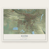 Havre, Montana map print, the full design