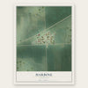 Harbine, Nebraska map print, the full design