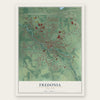 Fredonia, New York map print, the full design