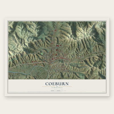 Coeburn, Virginia map print, the full design