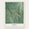 Bostic, North Carolina map print, the full design