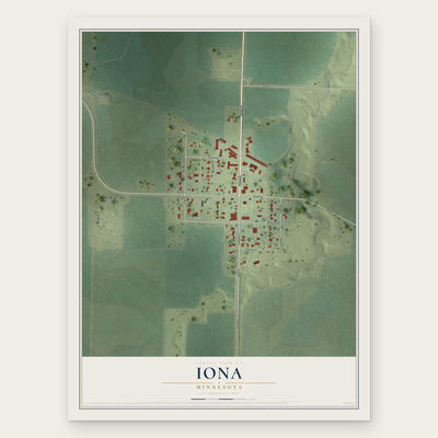 Iona, Minnesota map print, the full design