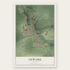 Newark, Illinois map print, the full design