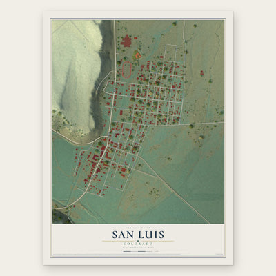 San Luis, Colorado map print, the full design