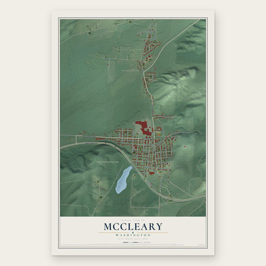 McCleary, Washington map print, the full design