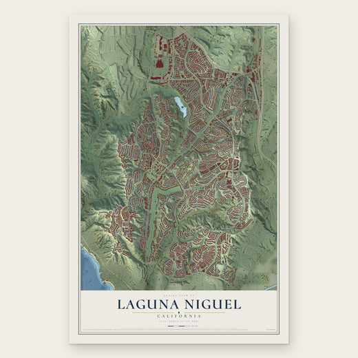 Laguna Niguel, California map print, the full design
