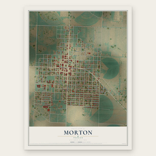 Morton, Texas map print, the full design