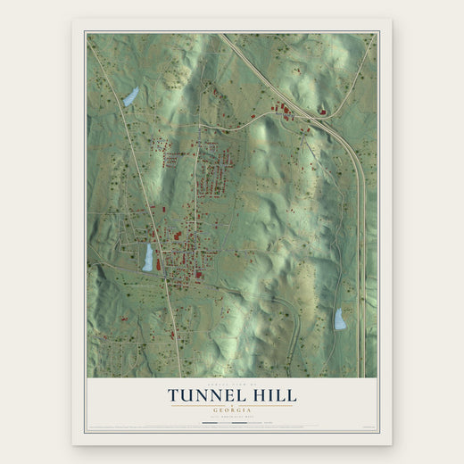 Tunnel Hill, Georgia map print, the full design