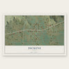 Dickens, Texas map print, the full design