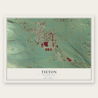 Tieton, Washington map print, the full design