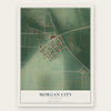 Morgan City, Mississippi map print, the full design