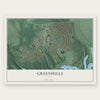 Greenhills, Ohio map print, the full design