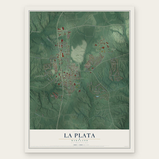 La Plata, Maryland map print, the full design