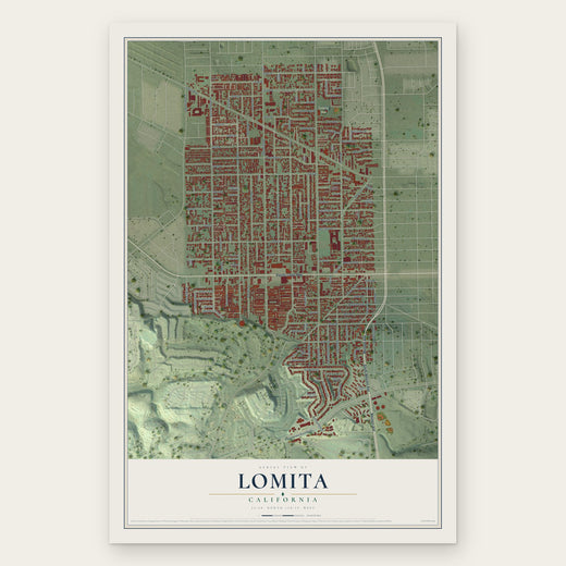 Lomita, California map print, the full design