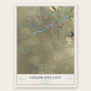 Colorado City, Arizona map print, the full design