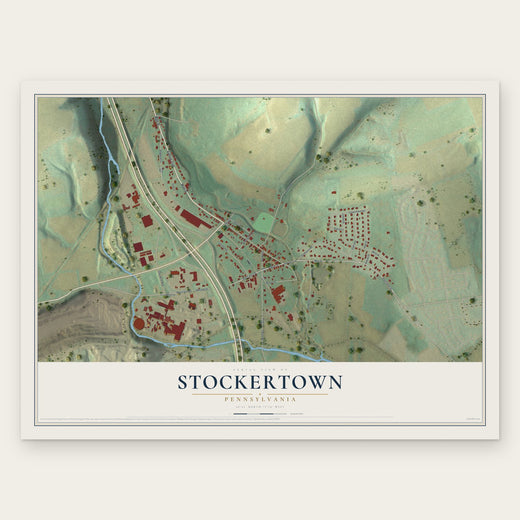 Stockertown, Pennsylvania map print, the full design