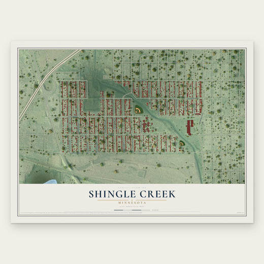 Shingle Creek, Minnesota map print, the full design