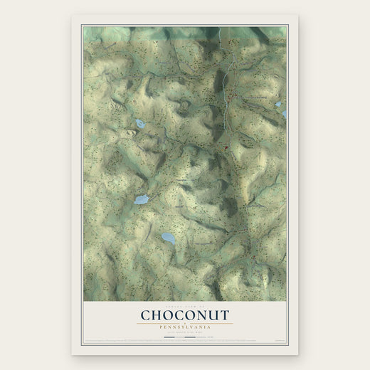 Choconut, Pennsylvania map print, the full design