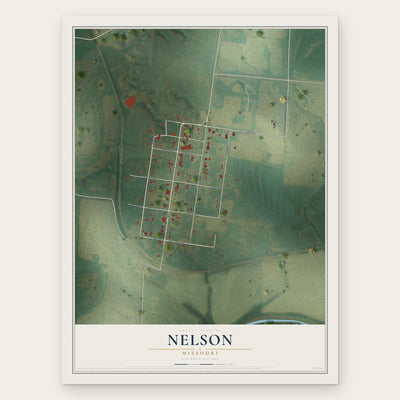 Nelson, Missouri map print, the full design
