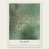 Fillmore, Illinois map print, the full design